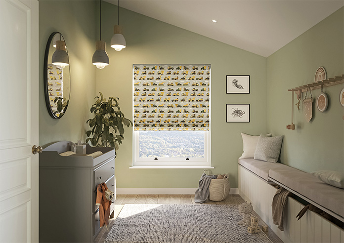 Construction Crew, Tarmac - Motorised Roman Blind - Image 8